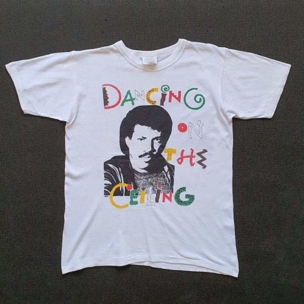 Lionel Richie 1987 Tour Concert Shirt Outrageous UK Tour Music Fan Graphic Tee